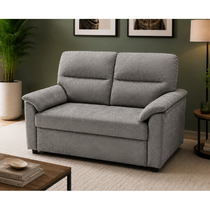 Sofá cama 2 plazas Fleming gris 140 cm