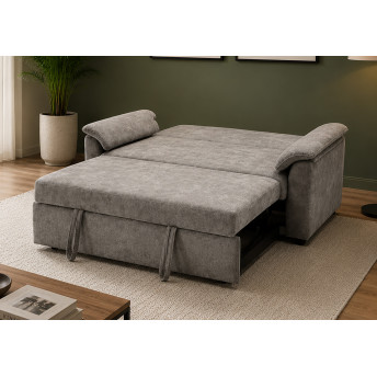 Sofá cama 2 plazas Fleming gris 140 cm