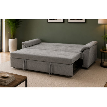 Sofá cama 3 plazas Fleming gris 200 cm
