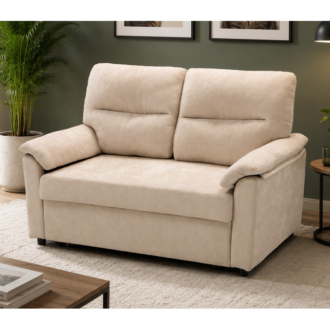 Sofá cama 2 plazas Fleming beige 140 cm