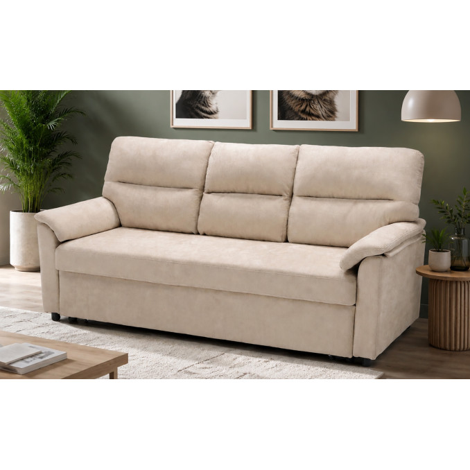 Sofá cama 3 plazas Fleming beige 200 cm