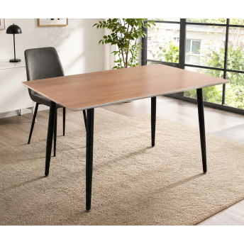 Mesa comedor Sileston color roble y metal 140 x 80