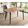 Mesa comedor Sileston color roble y metal 140 x 80
