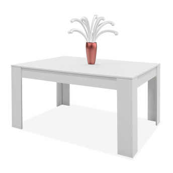 Mesa comedor extensible blanco Lisboa 140 cm