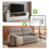 Pack ahorro salón Murillo - Modulo TV + sofá 3 plazas+...