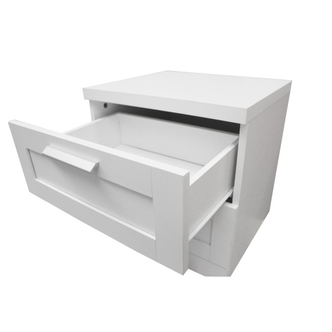 Mesa de noche Brise blanco 2 cajones