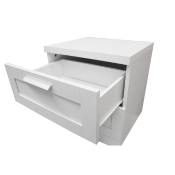 Mesa de noche Brise blanco 2 cajones