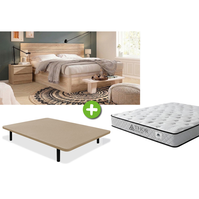 Pack Dormitorio 135x190 Móstoles - Cabecero + 2...