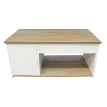 Mesa centro elevable con arcón Oporto