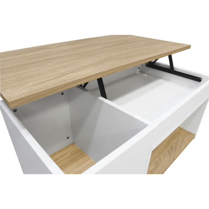 Mesa centro elevable con arcón Oporto