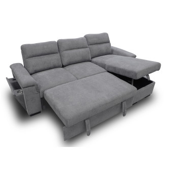 Sofá chaise longue cama con arcón Valencia 252 cm