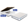 Conjunto canapé blanco y colchón muelles 150x190