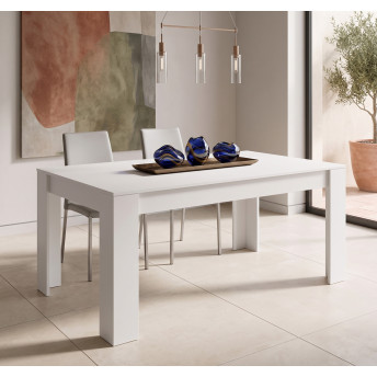 Mesa comedor extensible blanco Lisboa 140 cm