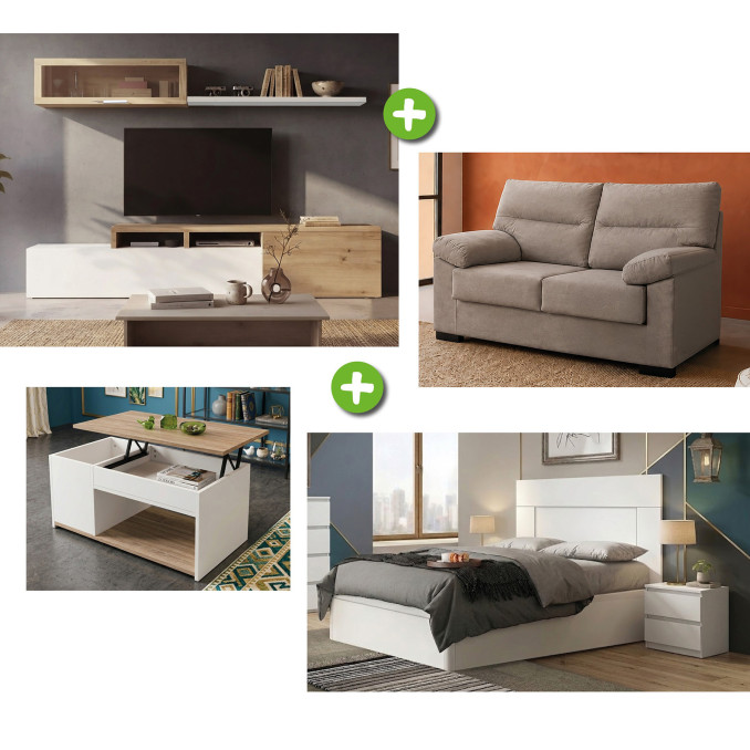 Pack piso completo Serrano (Mueble de sala,...