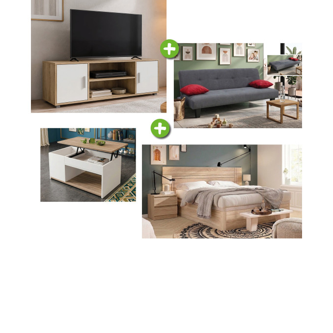 Pack piso completo Castellana (Mueble de sala,...
