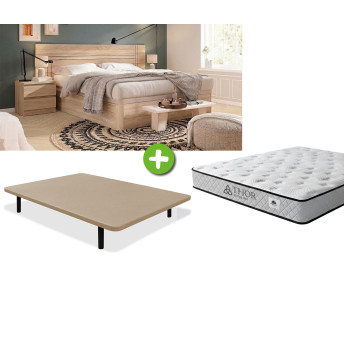Pack Dormitorio 135x190 Móstoles - Cabecero + 2 mesitas +...