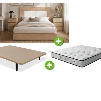 Pack Dormitorio 135x190 Aranjuez - Cabecero + 2 mesitas +...
