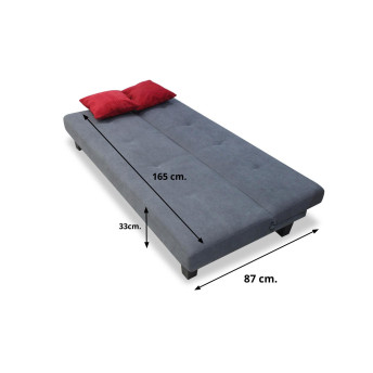 Sofá cama clic clac Tinder 165 cm.