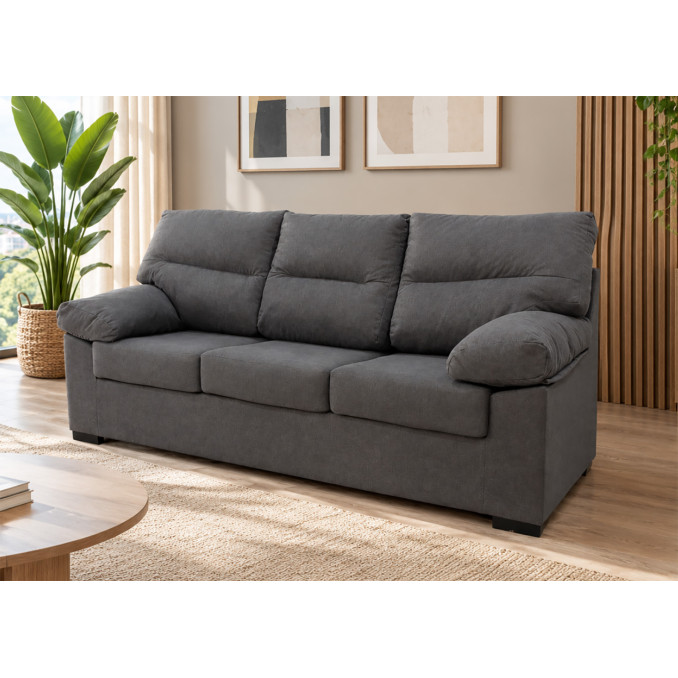 Sofá tres plazas Irene 200 cm gris marengo