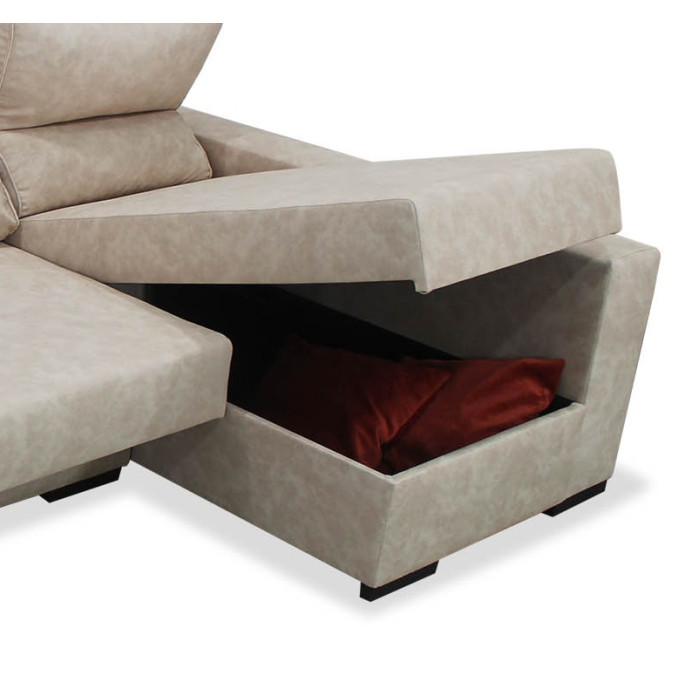 Sofá chaise longue derecha California arcón...