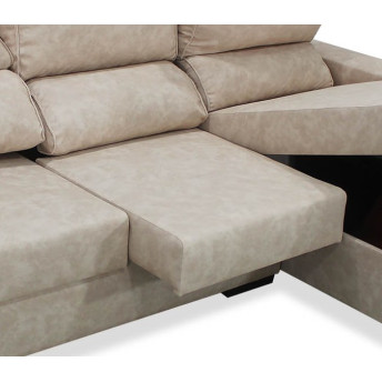 Sofá chaise longue derecha California arcón abatible 265 cm