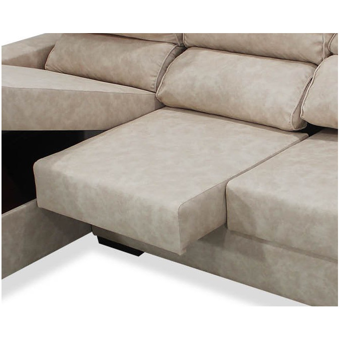 Sofá chaise longue izquierda California arcón...