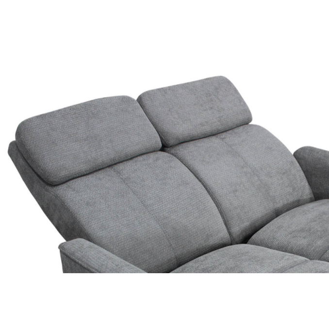 Sofá relax Kardashian gris dos plazas 130 cm