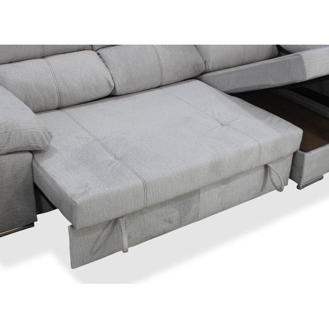 Sofá cama chaise longue derecha con arcón...