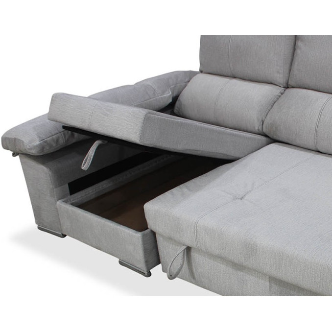 Sofá cama chaise longue izquierda con arcón...