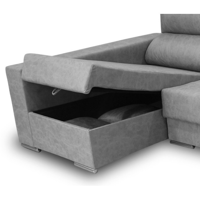 Sofá chaise longue izquierda Óscar 265 cm.