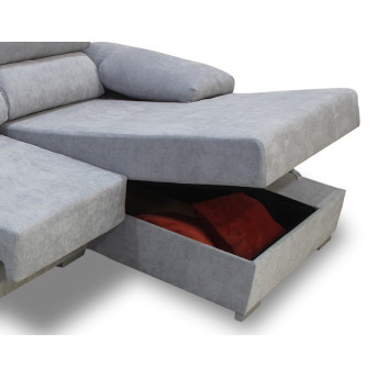 Sofá mega chaise longue derecha Megane 287 cm