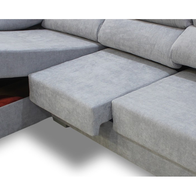 Sofá mega chaise longue izquierda Megane 287 cm