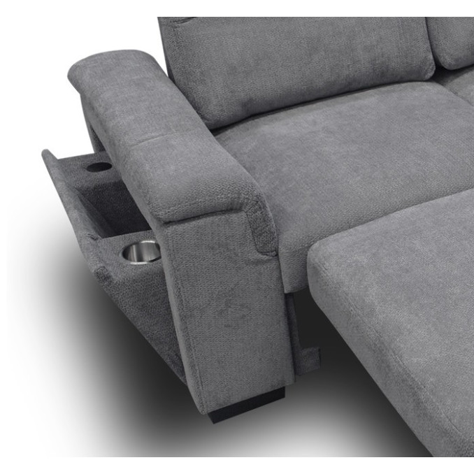 Sofá chaise longue cama con arcón Valencia 252 cm