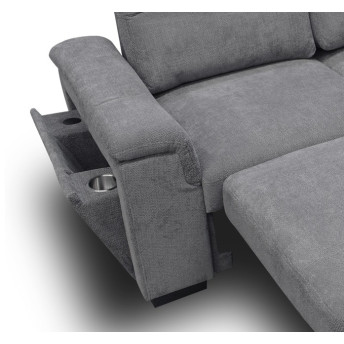 Sofá chaise longue cama con arcón Valencia 252 cm