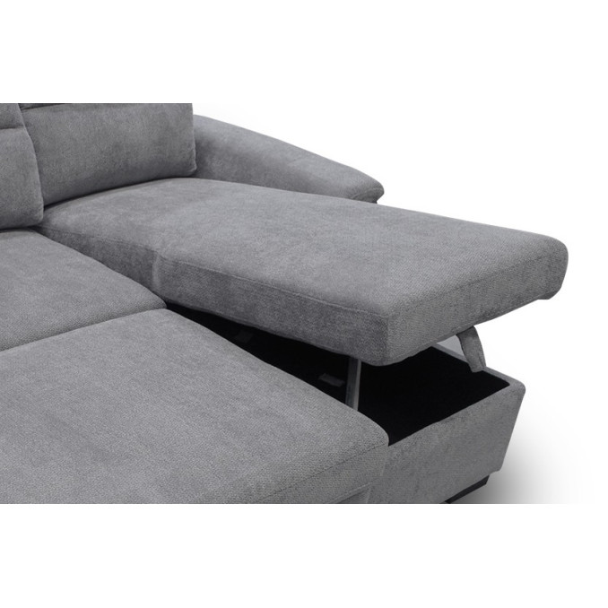 Sofá chaise longue cama con arcón Valencia 252 cm