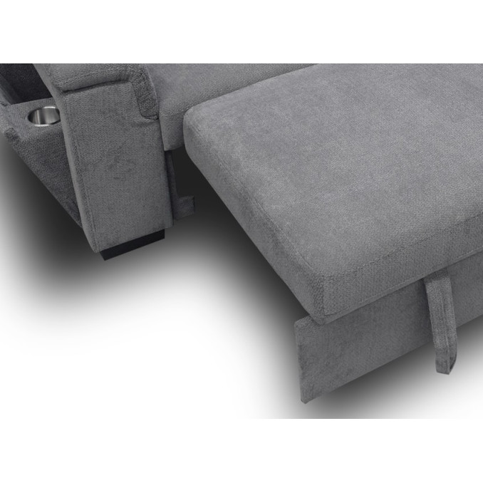 Sofá chaise longue cama con arcón Valencia 252 cm