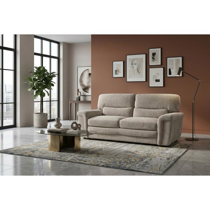 Sofá Sumi tres plazas beige 216 cm