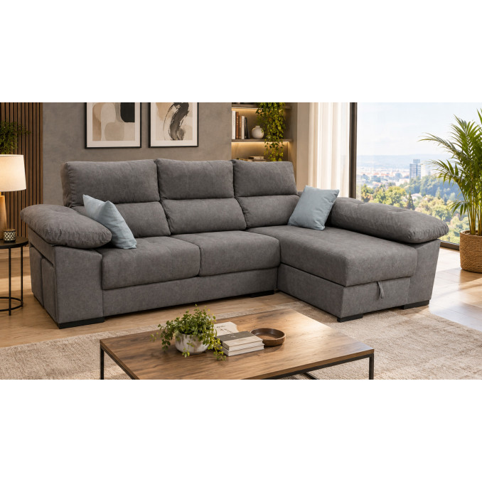 Sofá chaise longue derecha 280 cm Imola
