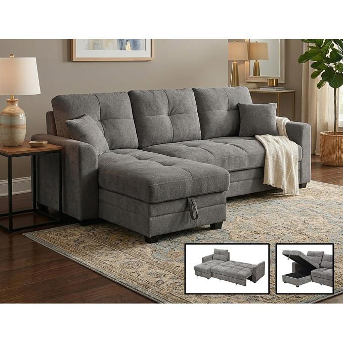 Sofá cama con chaiselongue Raval 260 cm