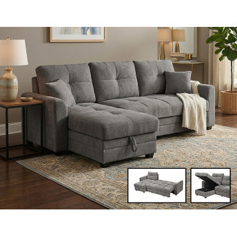 Sofá cama con chaiselongue Raval 260 cm