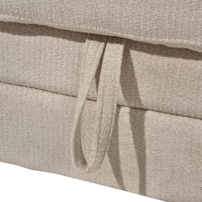 Sofá cama con chaiselongue beige Raval 260 cm