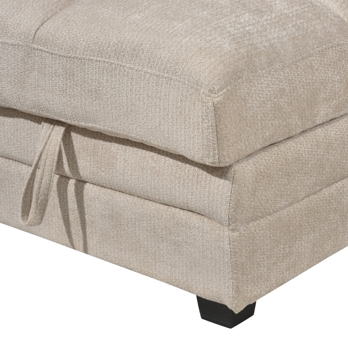 Sofá cama con chaiselongue beige Raval 260 cm