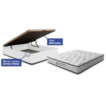 Pack canapé y colchón Thor 90x190 blanco