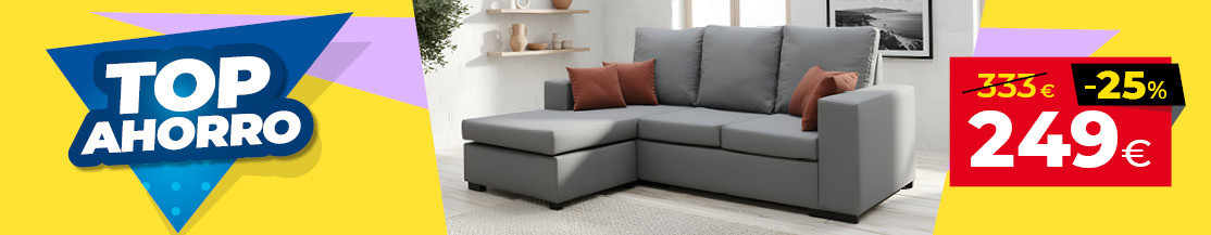 Sofás chaise longue baratos, cómodos y con entrega rápida