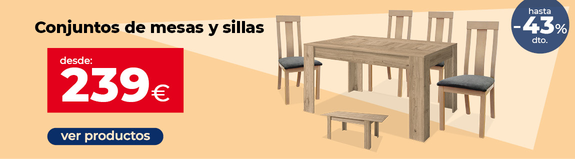 Conjunto mesas y sillas baratas