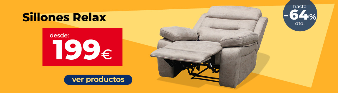 Sof&aacute; relax tres plazas 205 cm Vineta Concept